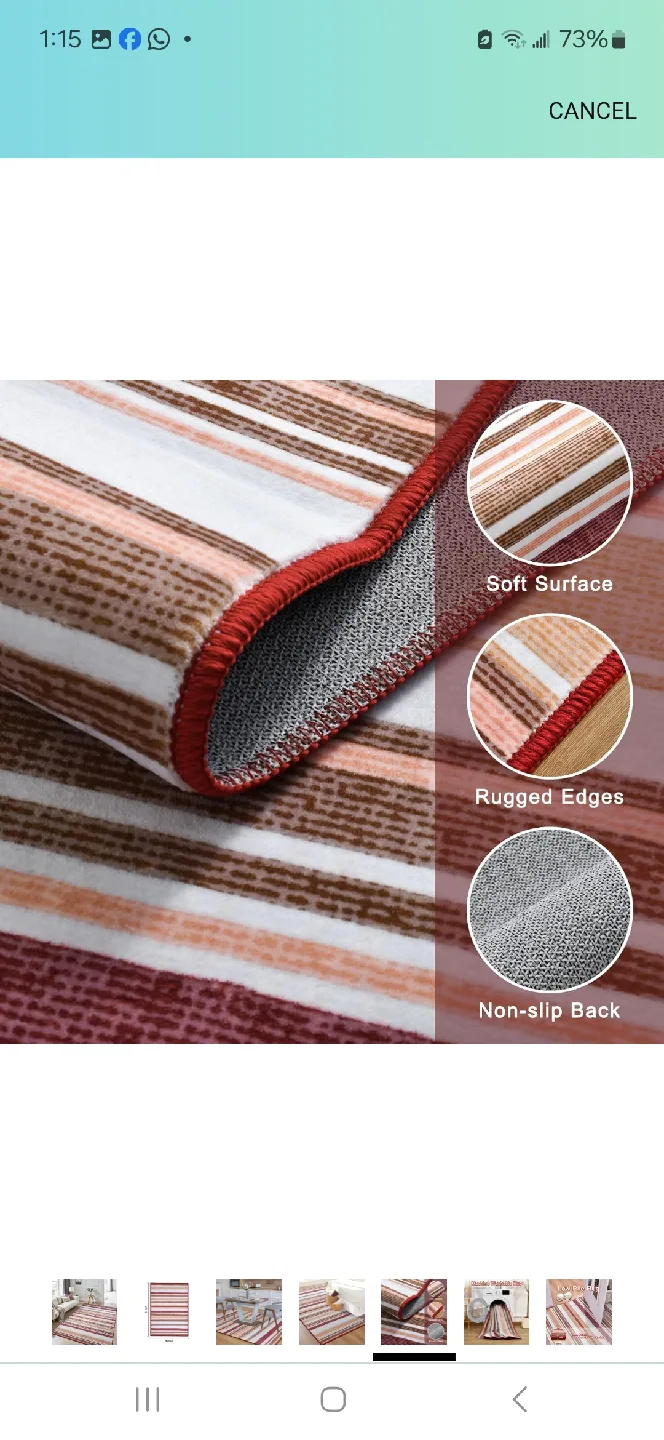 Striped Area Rug - 5x7 image indicator(3)