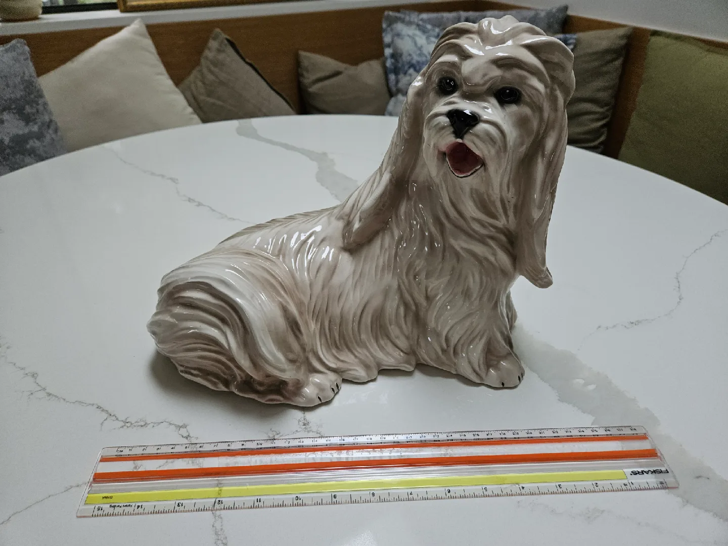 Made in Italy Ronzan Large Ceramic Shih Tzu Dog Figurine image indicator(5)