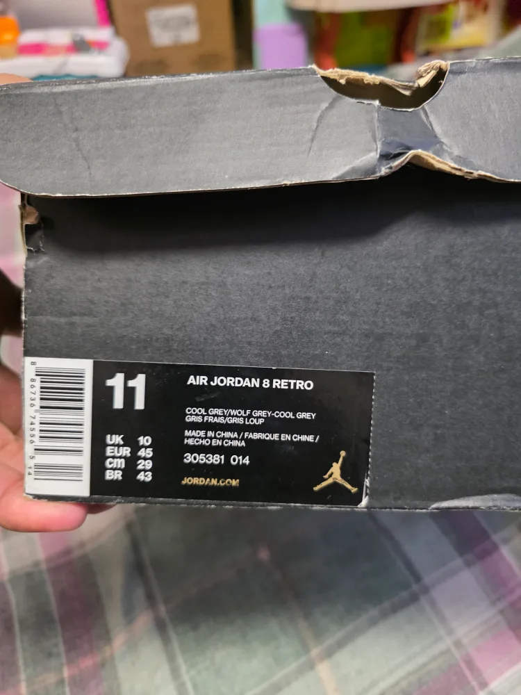 Air Jordan 8 Retro Cool Grey Size 11 image indicator(5)