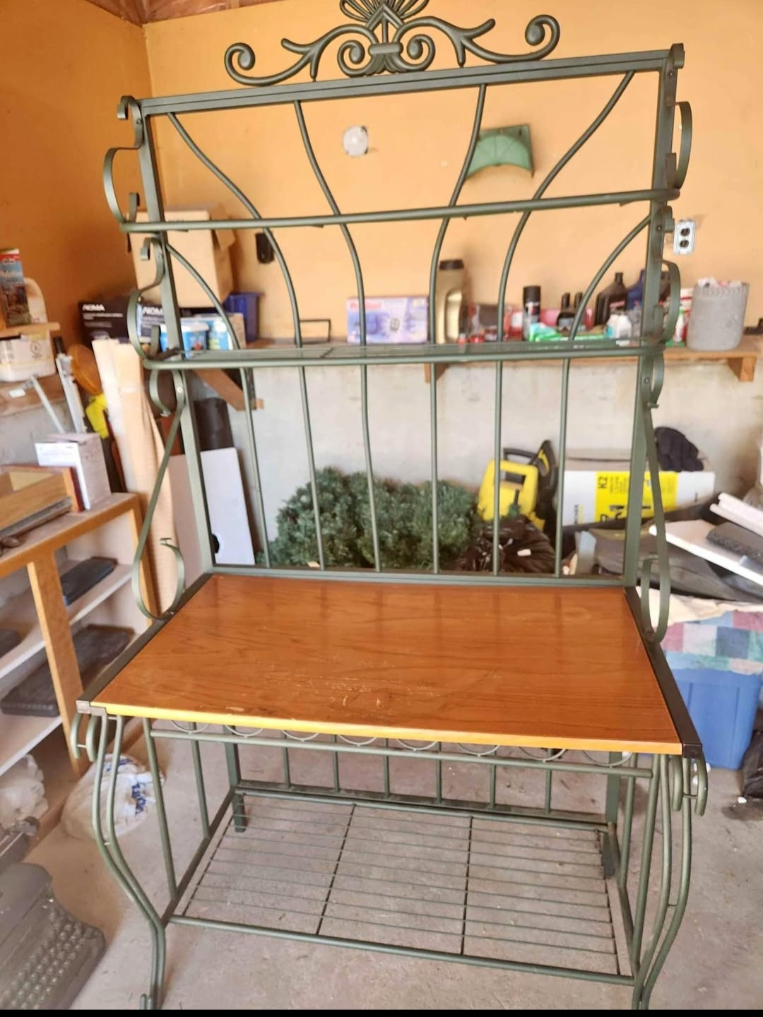 Wrought Iron Shelf Rack