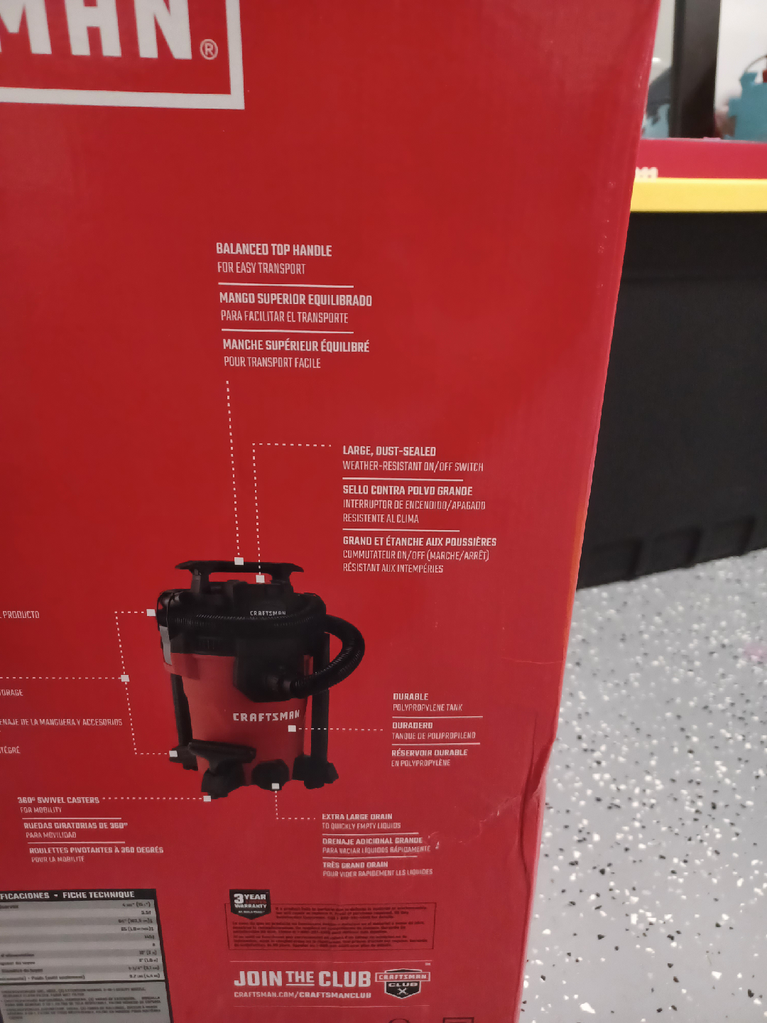 Craftsman 4-Gallon Wet/Dry Vac - New in Box! - photo 3