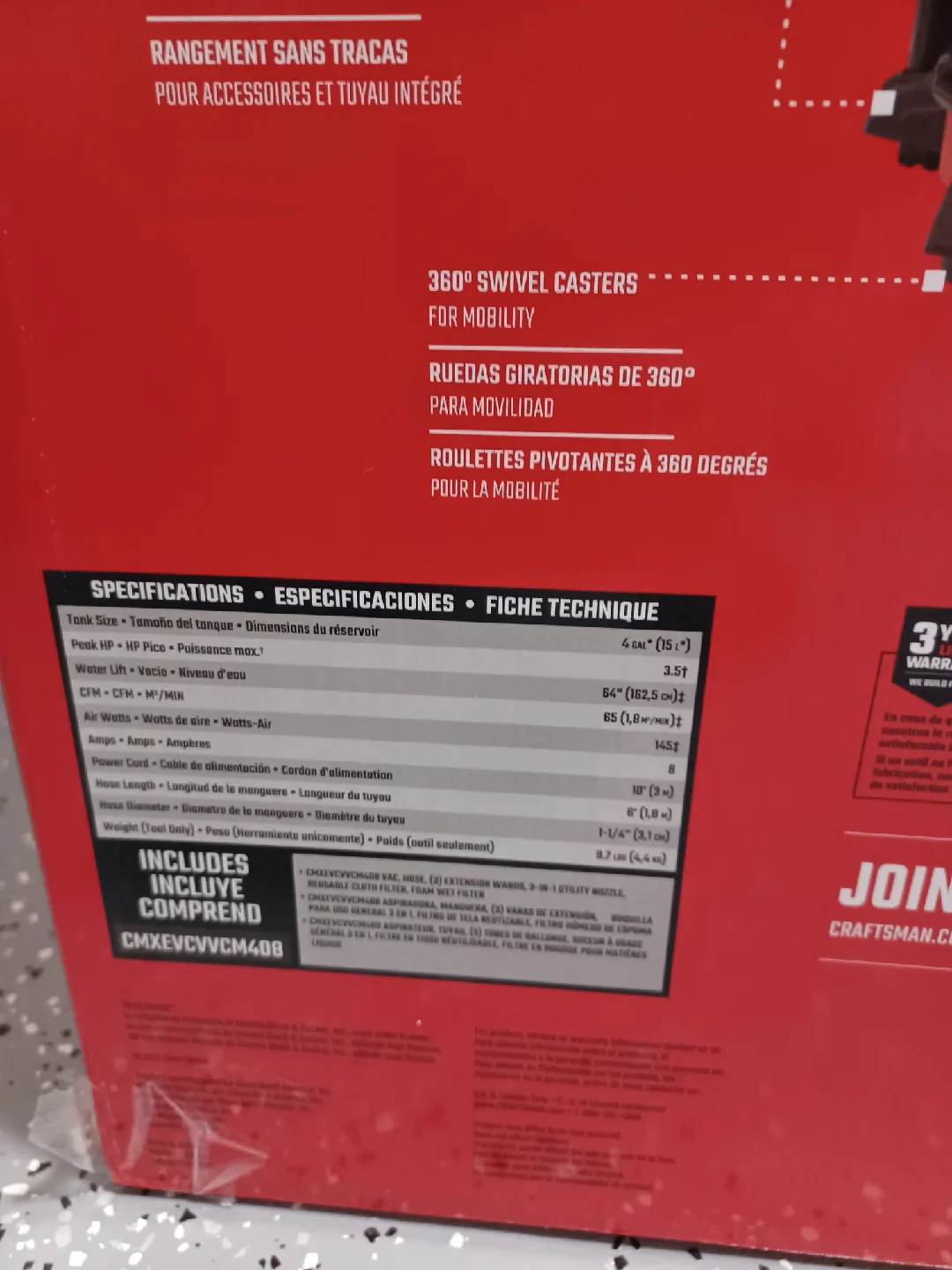 Craftsman 4-Gallon Wet/Dry Vac - New in Box! image indicator(4)