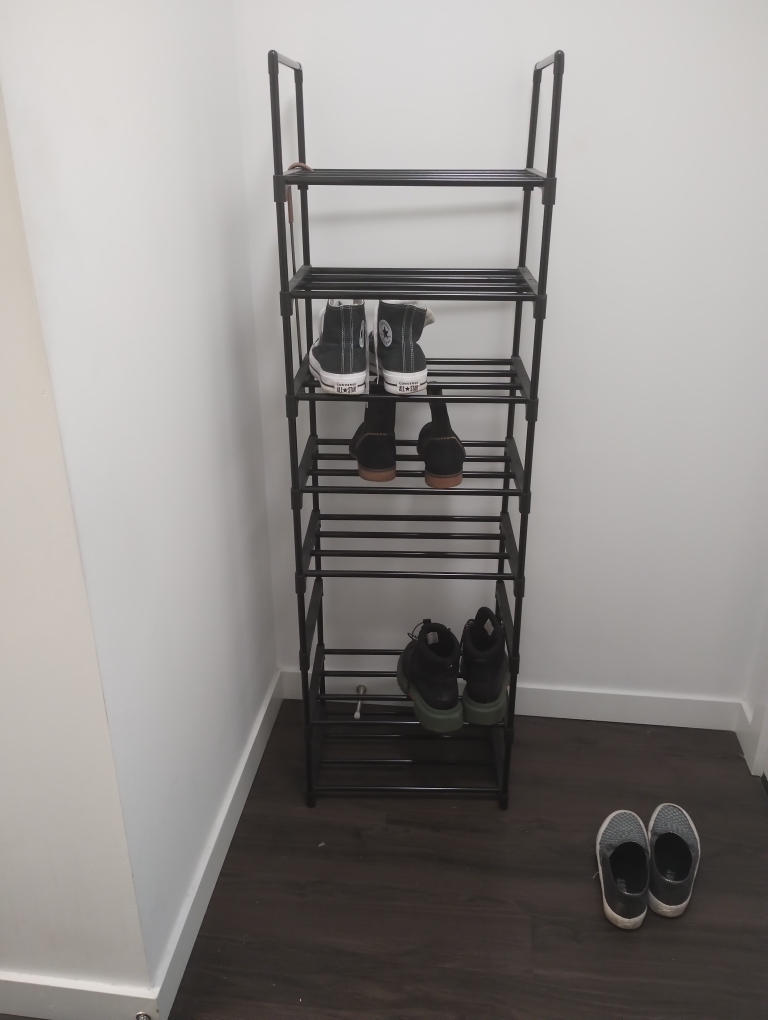 Black 8-Tier Shoe Rack - photo 2
