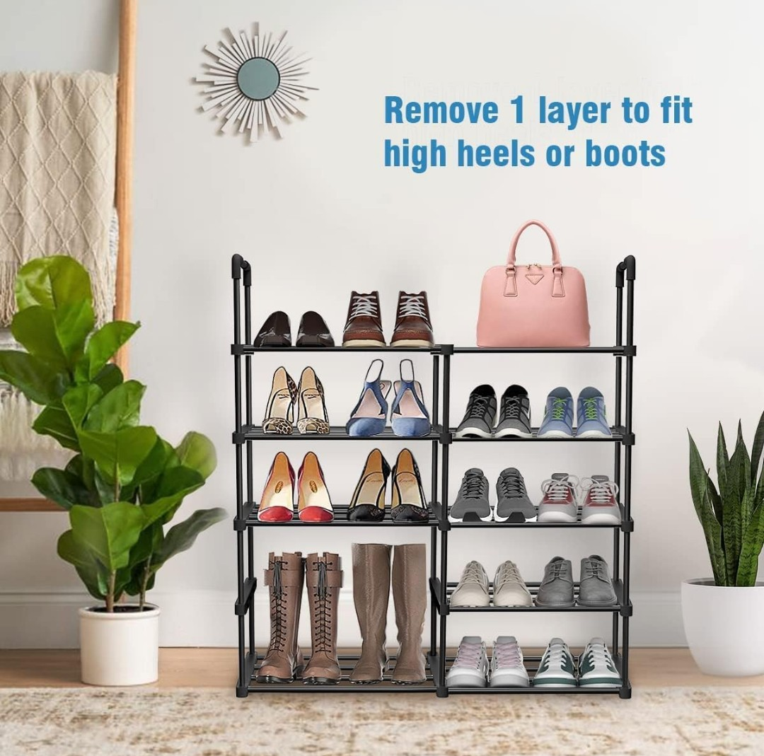 Black 8-Tier Shoe Rack - photo 3