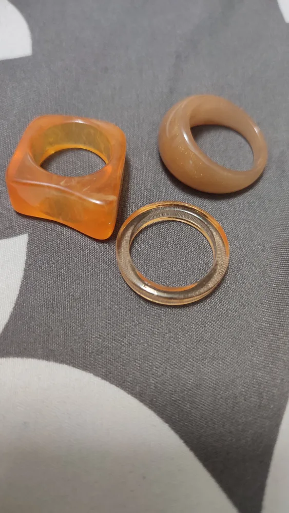 Set of 3 orange fashion Rings thumbnail