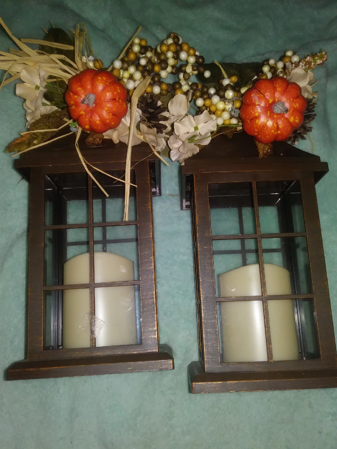 Fall-Themed Candle Lanterns (Set of 2)