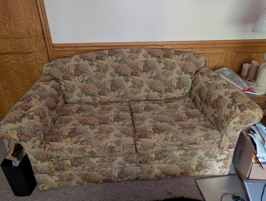 Floral Pattern Loveseat Sofa image indicator(2)