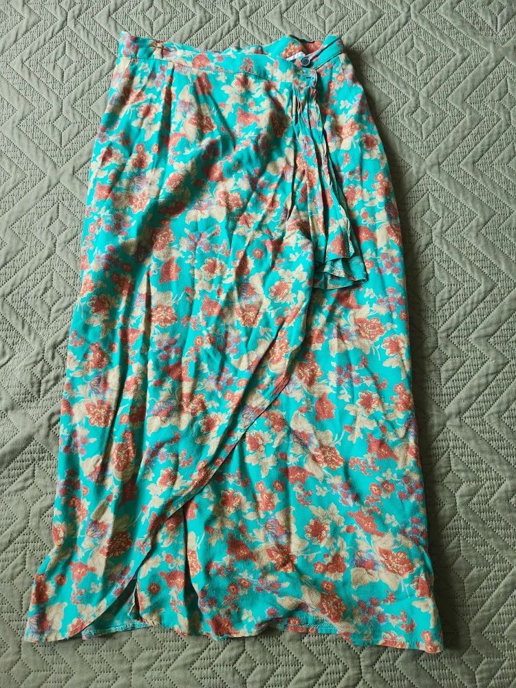 Floral Print Wrap Skirt thumbnail