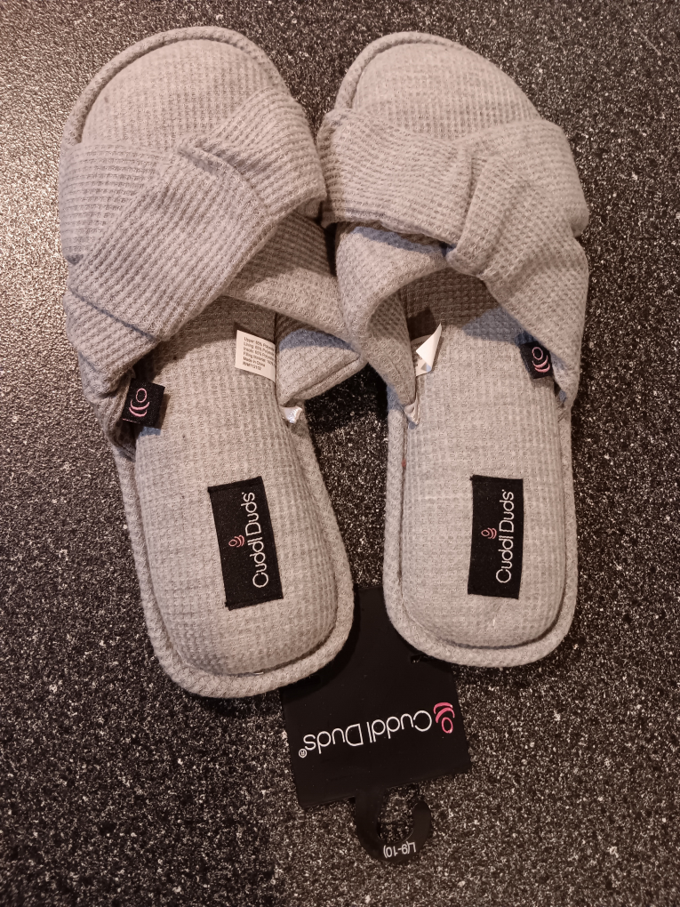 Cuddl Duds Gray Slippers Size L/9-10 - photo 2