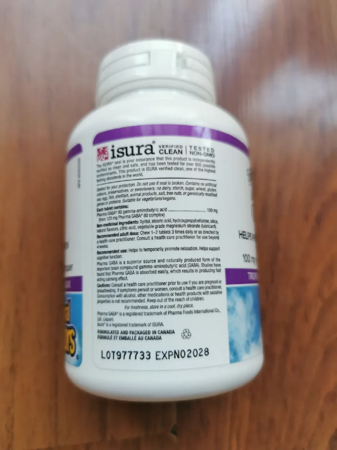 Natural Factors GABA 100mg Chewable Tablets image indicator(2)