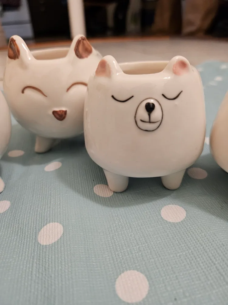 Cute mini animal Ceramic Planters (Set of 5) image indicator(3)