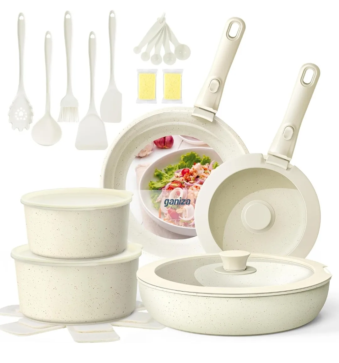 Ganiza 27-Piece Cookware Set - Nonstick, Easy Clean thumbnail