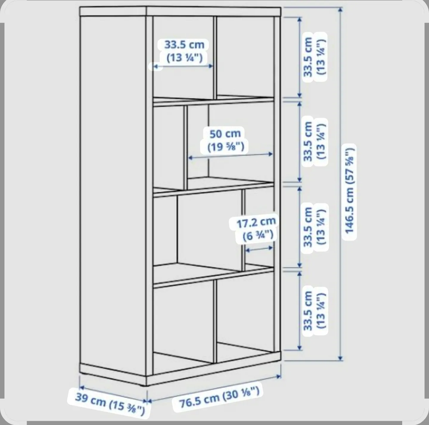 Open back White Shelving Unit ' image indicator(5)