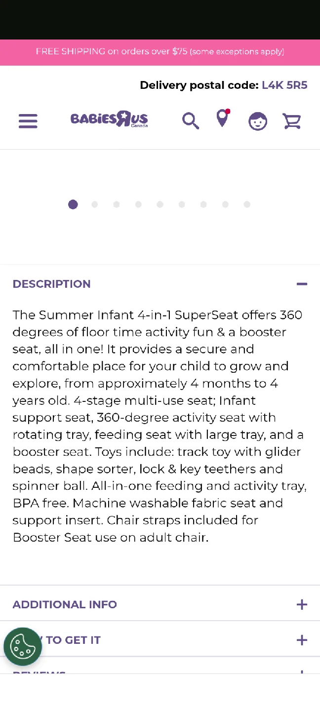 Summer Infant 4-in-1 SuperSeat image indicator(2)