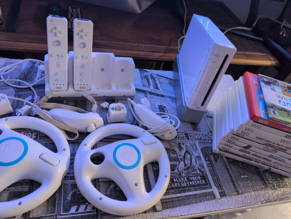 Nintendo Wii Console with Games and Accessories