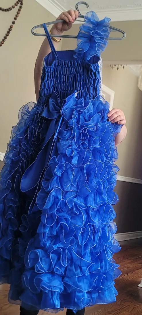 new size 12 Blue Ruffle Dress image indicator(4)