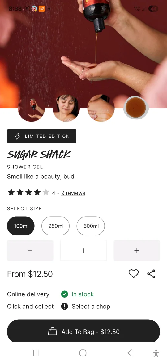 Sugar Shack Shower Gel 100ml thumbnail