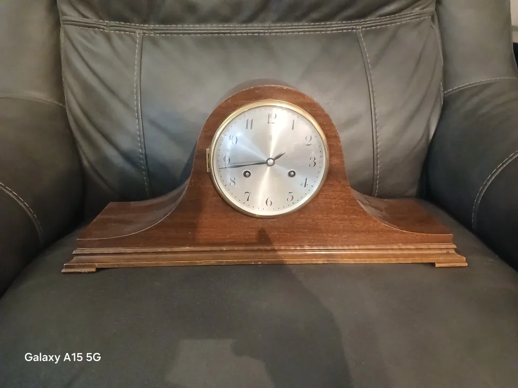 Antique Wooden Mantle Clock thumbnail