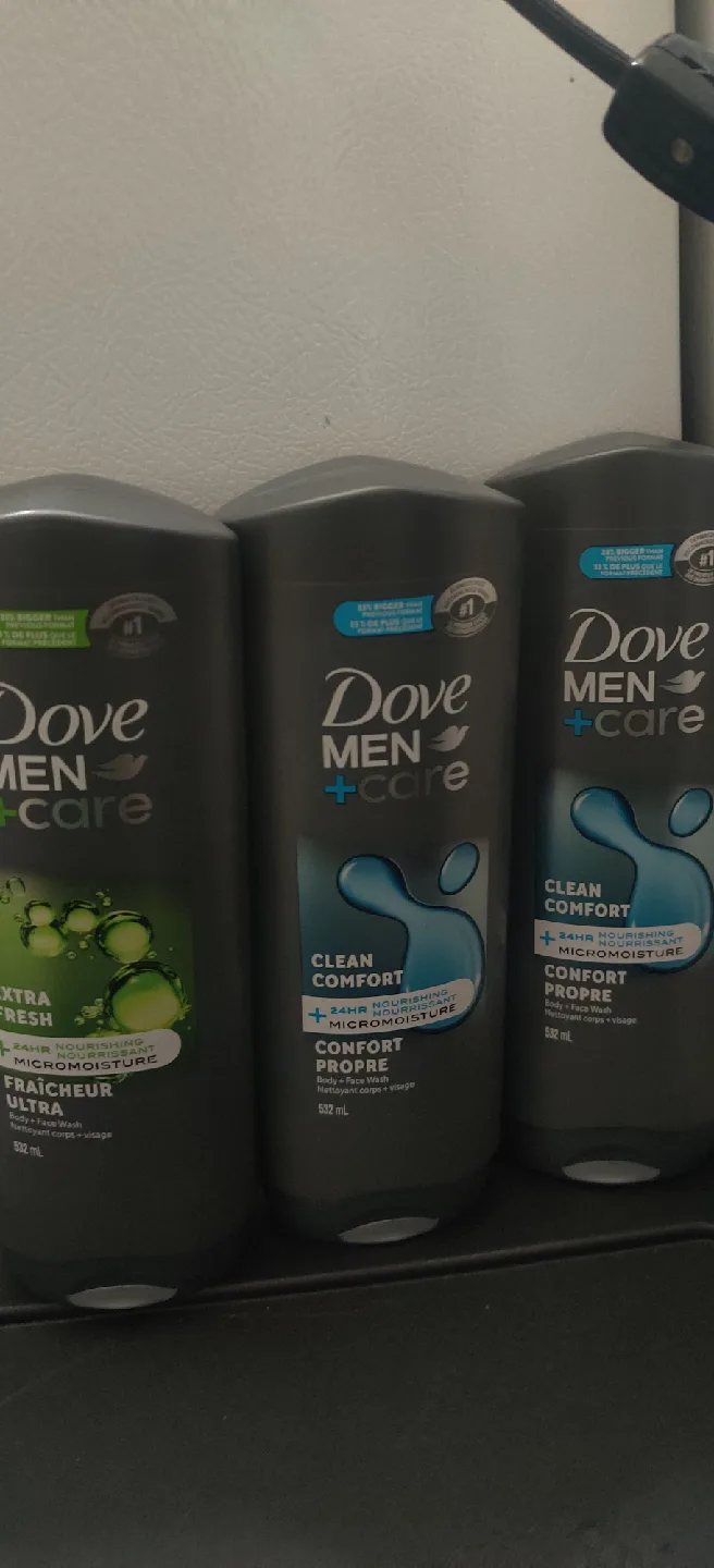 Dove Men Care body and face wash x 3 thumbnail
