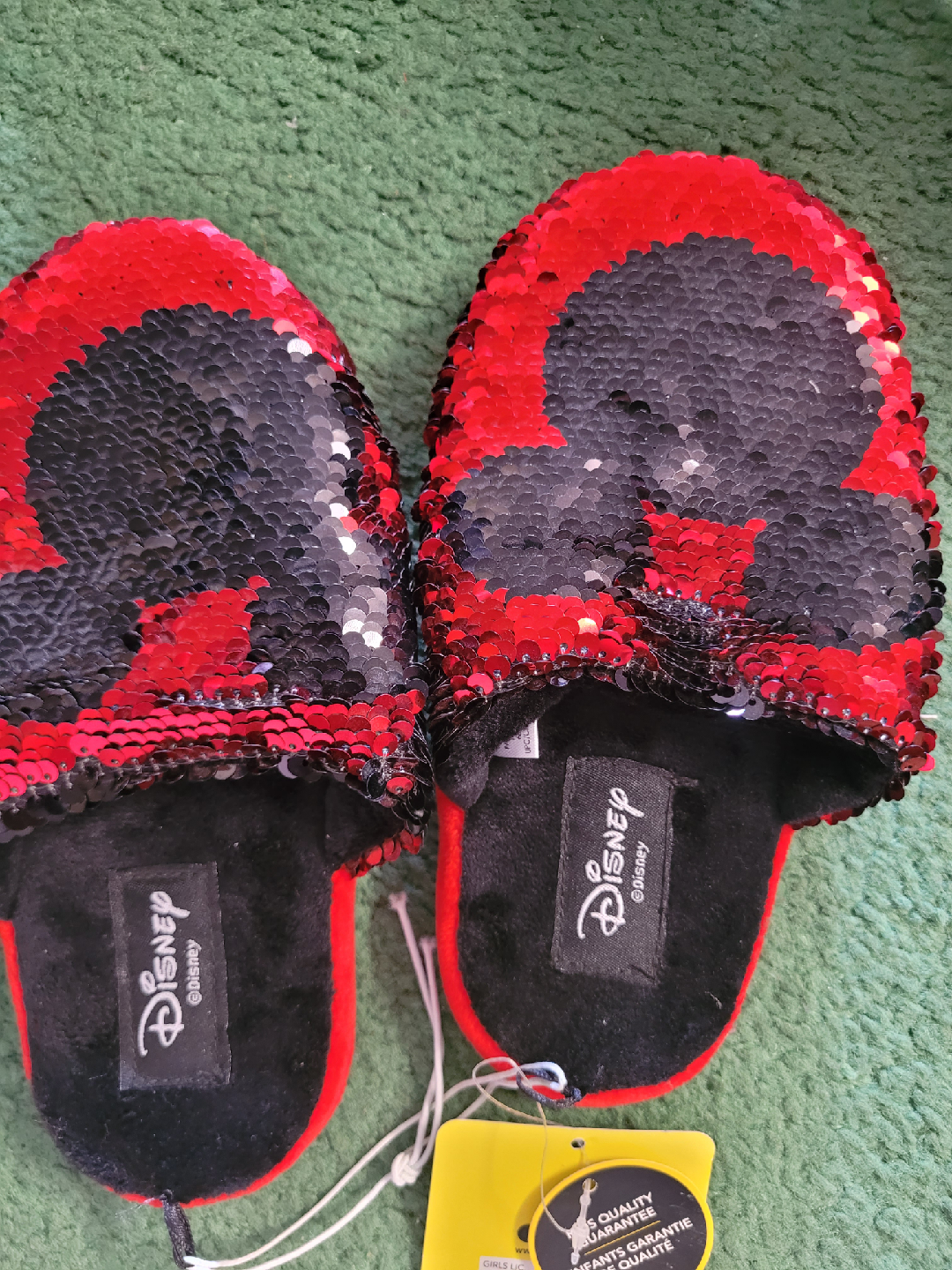 Disney Minnie Mouse Sequin Slippers Size 13-1 - photo 2