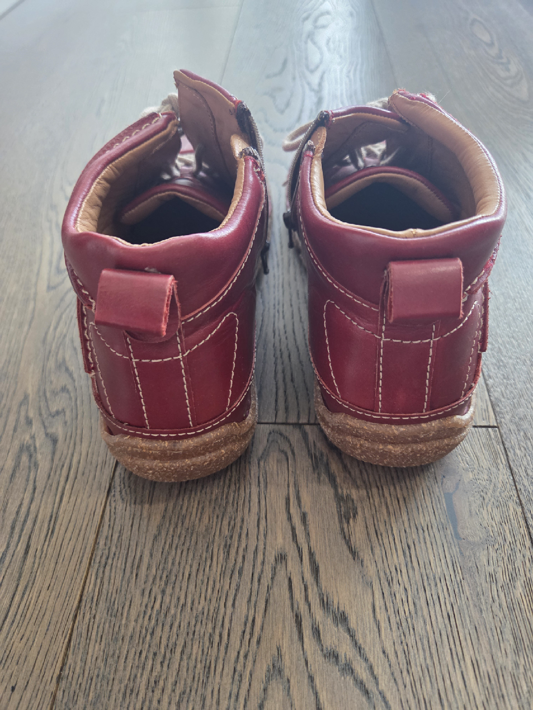 Josef Seibel Red Leather Ankle Boots - Women's size 10 - photo 2