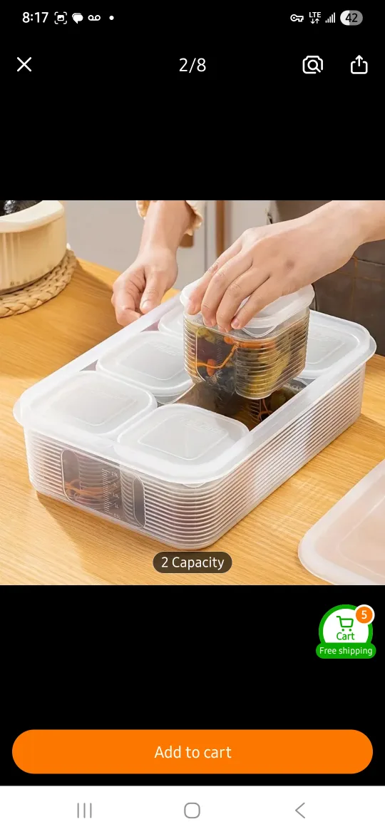 NEW 7 pc Food Storage Container Set image indicator(3)