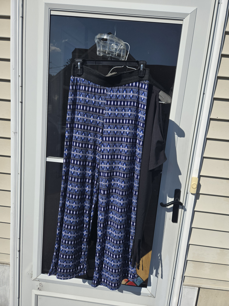 Printed Palazzo Pants & Black Tank Top Set