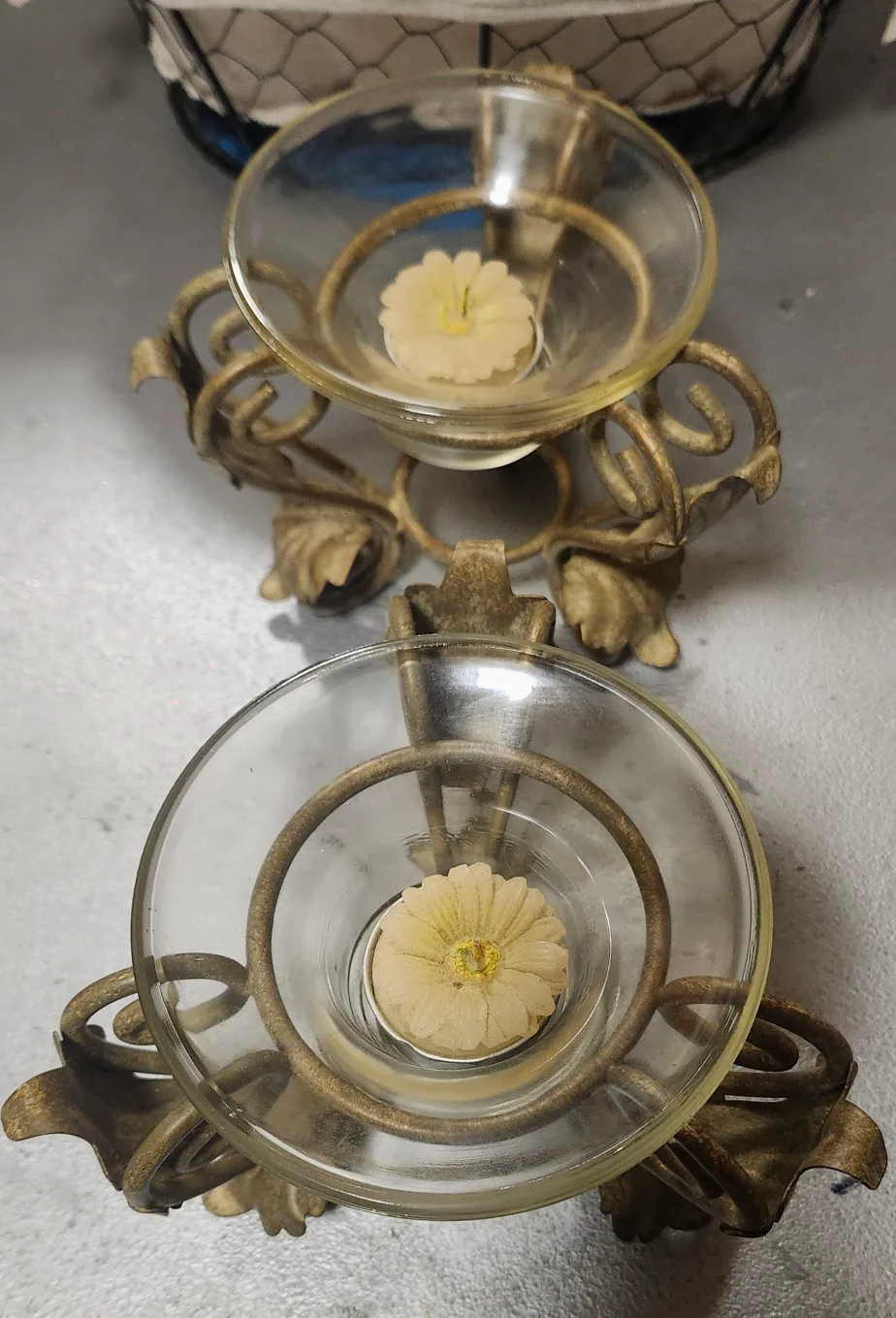Metal & Glass Candle Holders (Set of 2) image indicator(4)