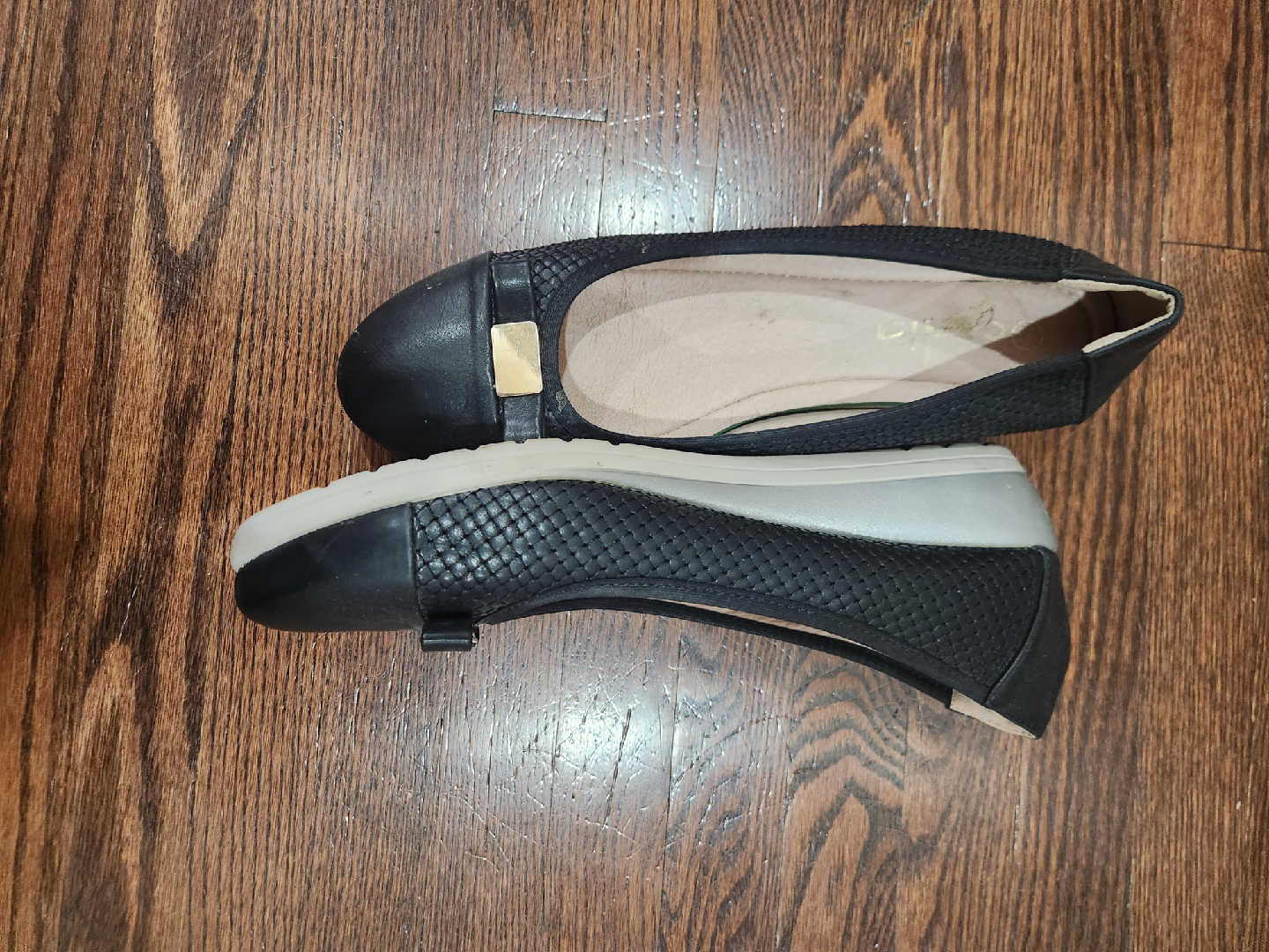 Arcadia Black Ballet Flats - Size 10 - photo 2