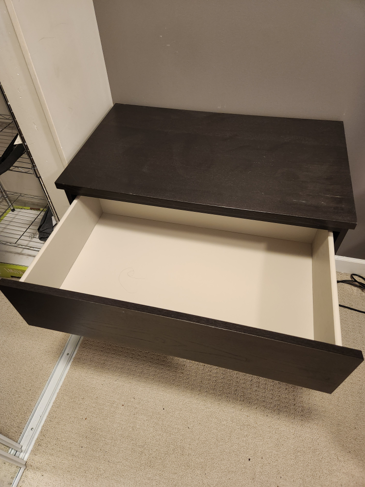 Dark Brown 3-Drawer Dresser - photo 2