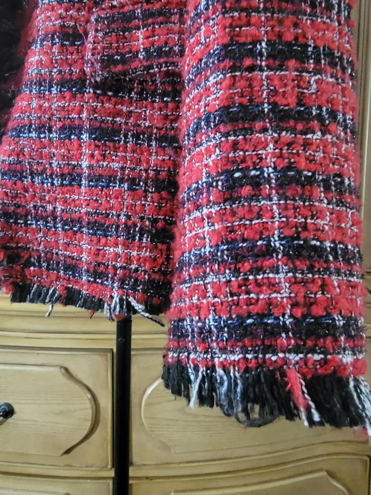 Aqua Red Tweed Blazer - Size L image indicator(3)