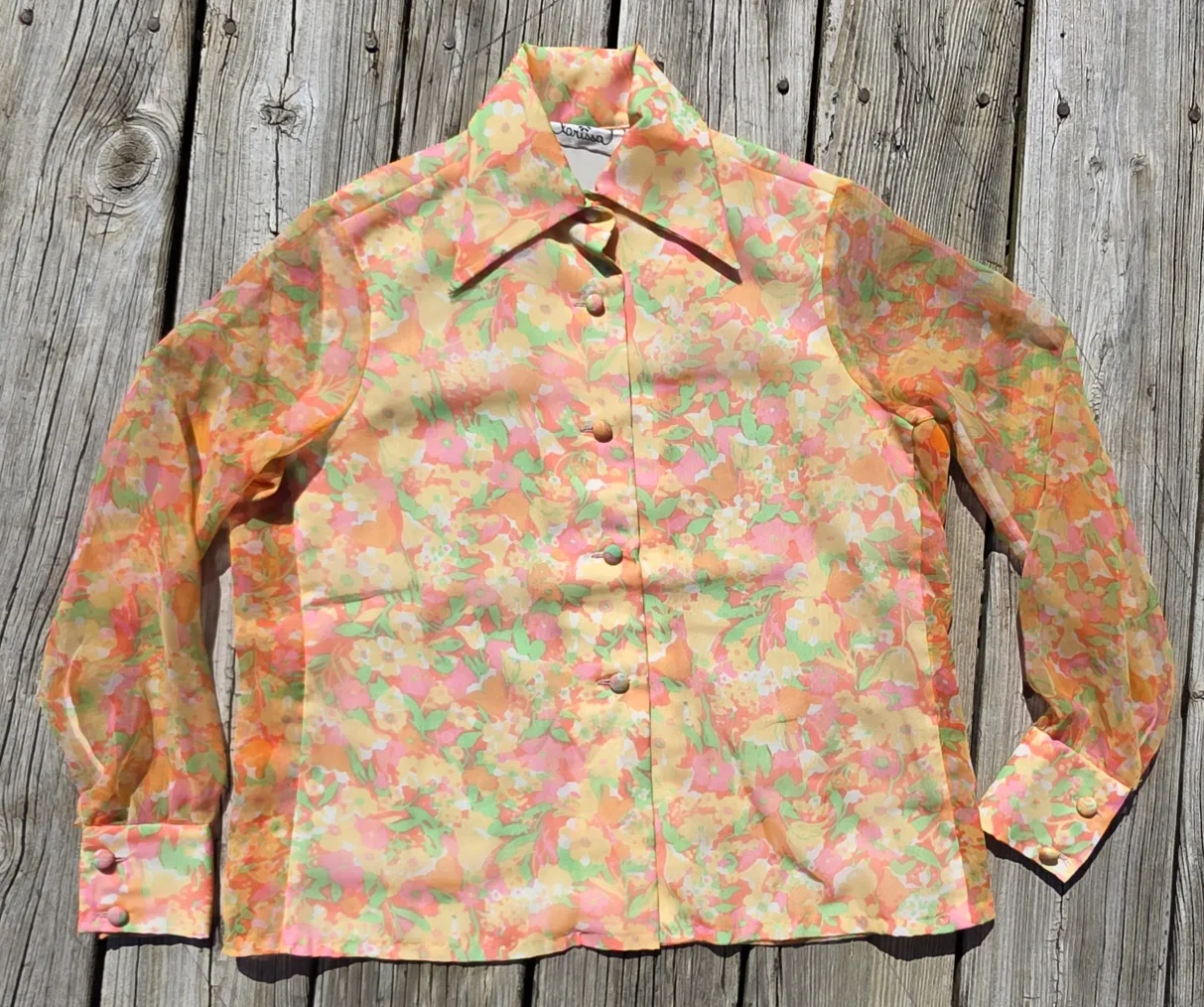 Authentic Vintage Clarissa Floral Blouse - Size 6 thumbnail