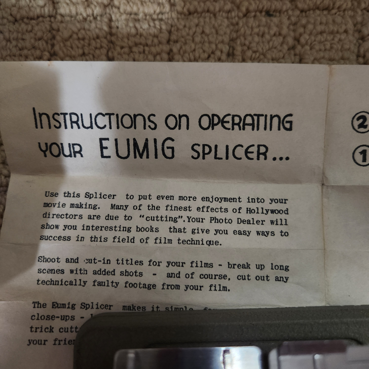 Eumig Splicer Film Editor with Box & Instructions - photo 3
