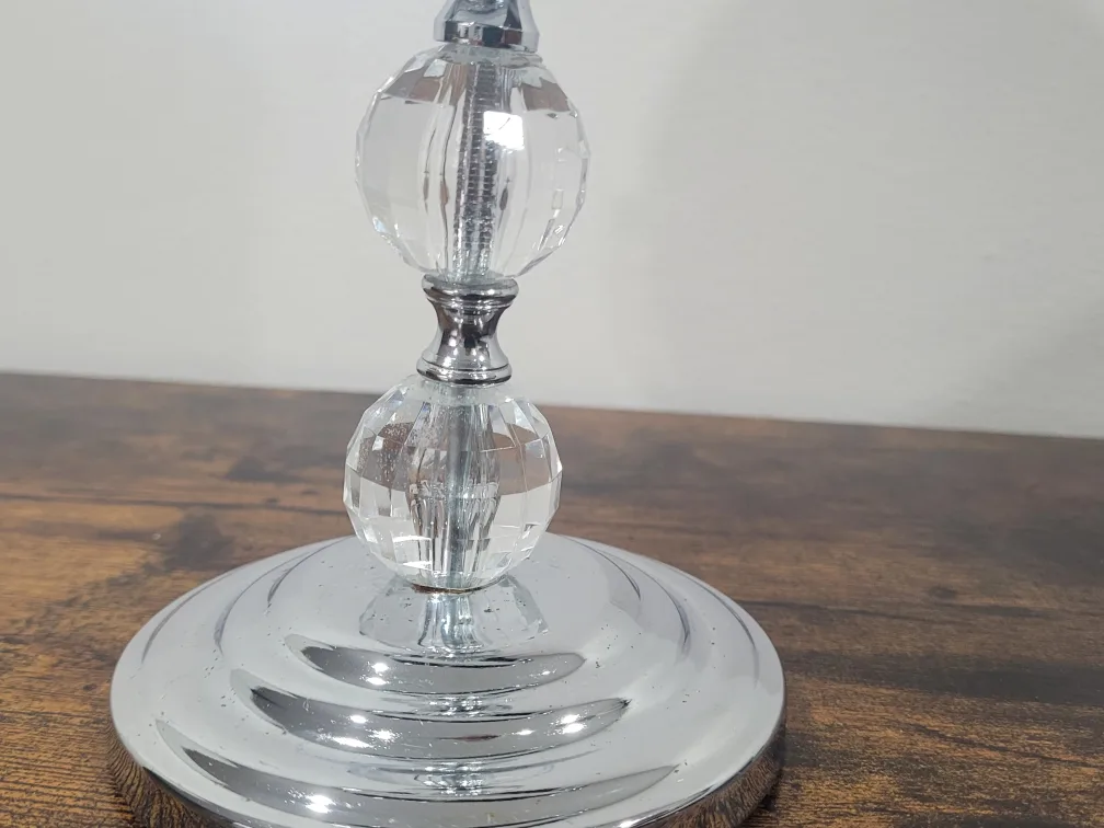 Chrome Vanity Mirror with Crystal Accents image indicator(3)