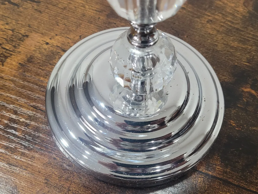 Chrome Vanity Mirror with Crystal Accents image indicator(4)