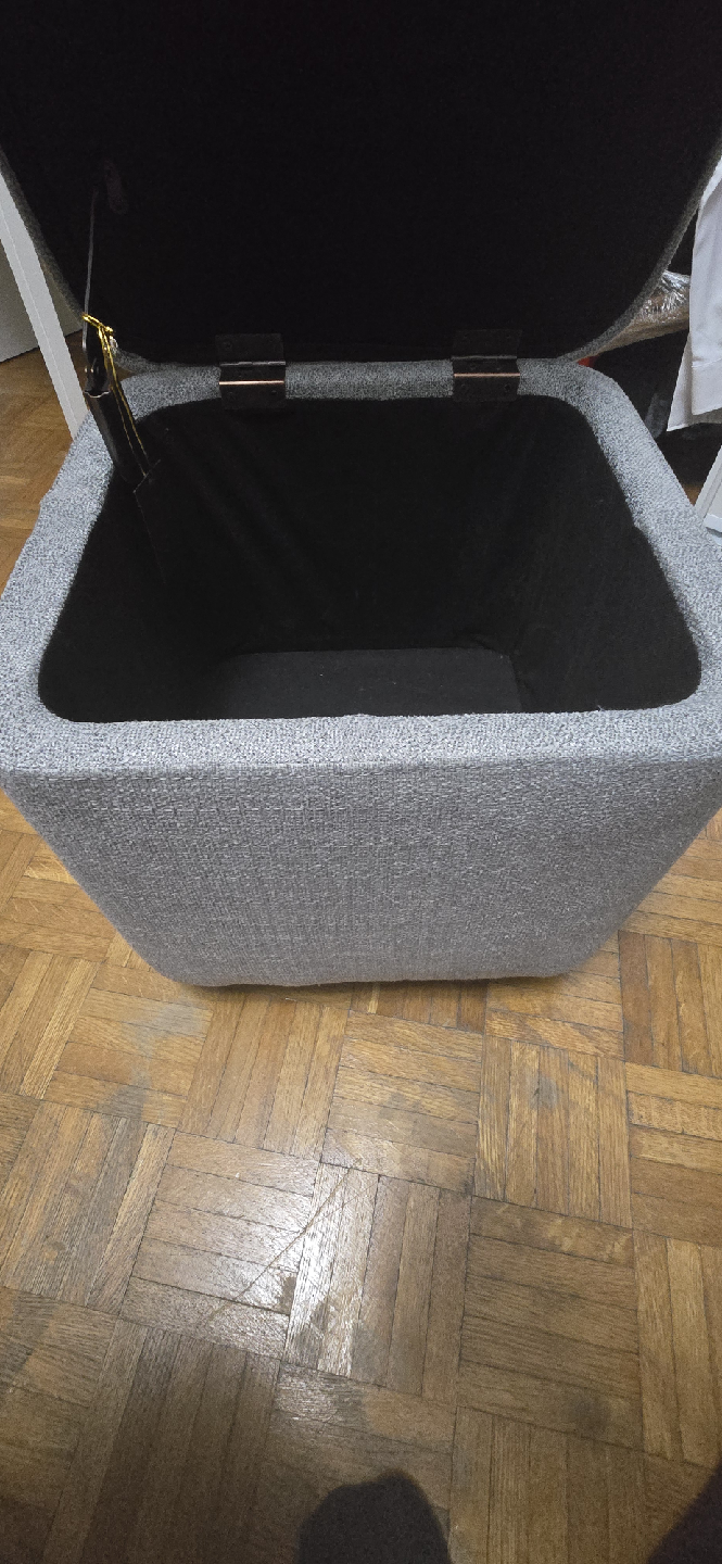 Grey Storage Ottoman - photo 5