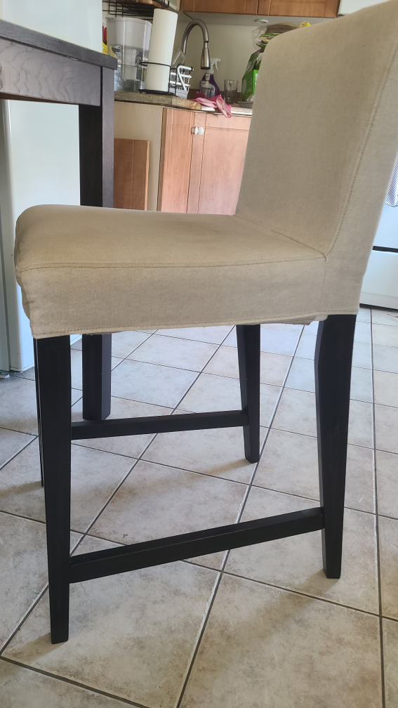 Square Black Table with Beige Bar Stools - photo 3