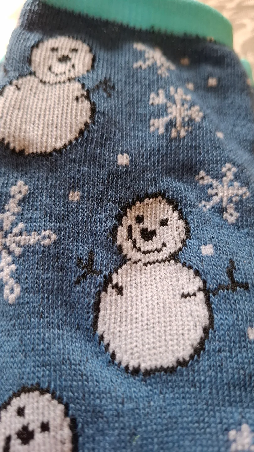 🆕️ Snowman Socks - Blue & Turquoise image indicator(4)