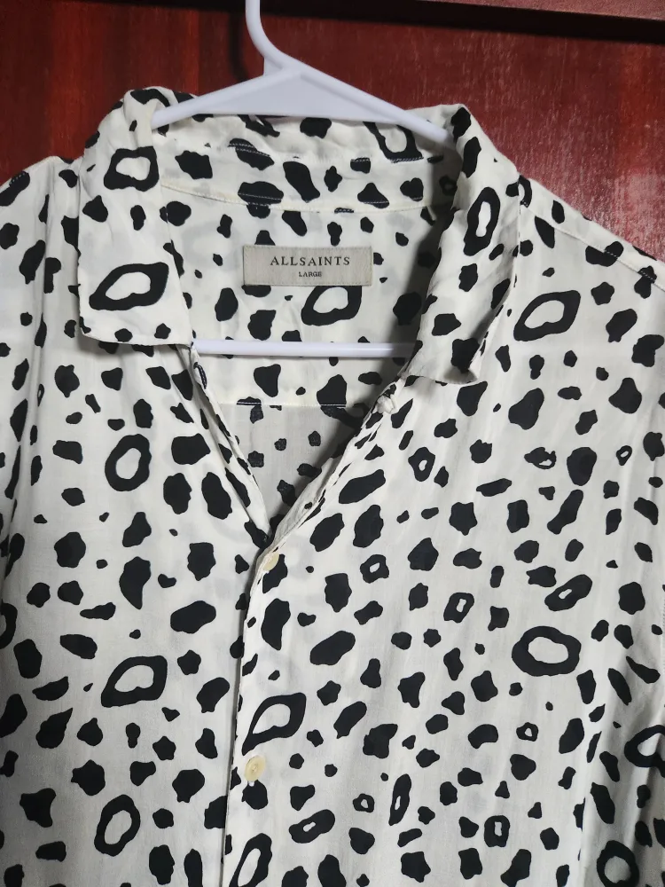 AllSaints Leopard Print Shirt - Size Large image indicator(4)