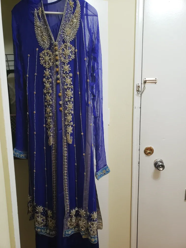 Blue Embellished Indian Dress thumbnail