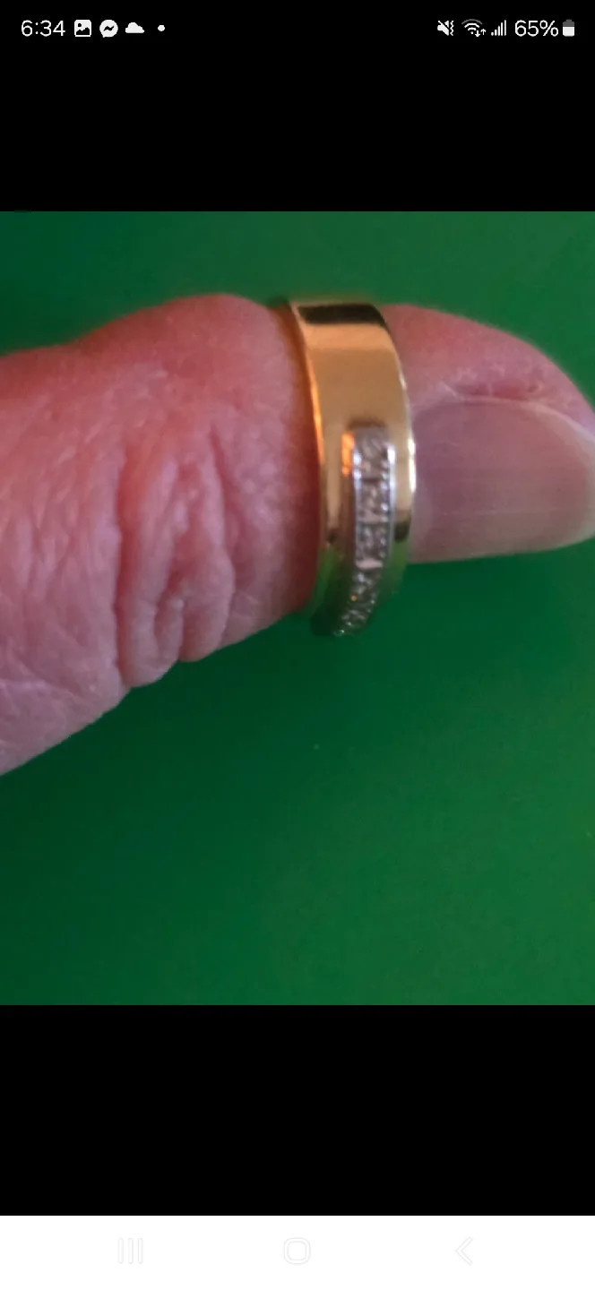 Gold Ring with diamonds-14 k image indicator(7)