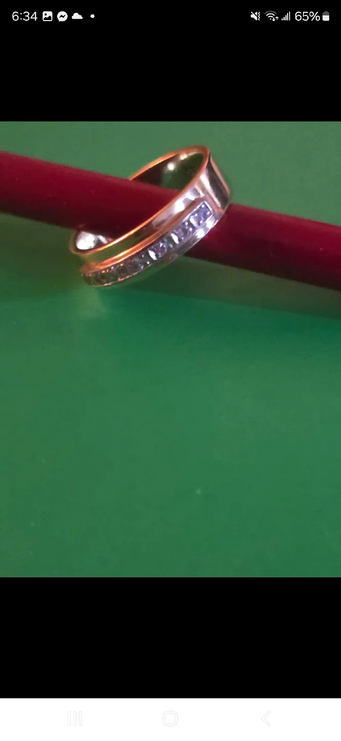 Gold Ring with diamonds-14 k image indicator(8)