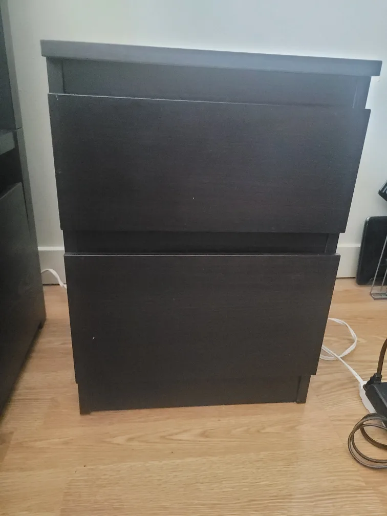 IKEA Malm Black-Brown 2-Drawer Chest image indicator(2)