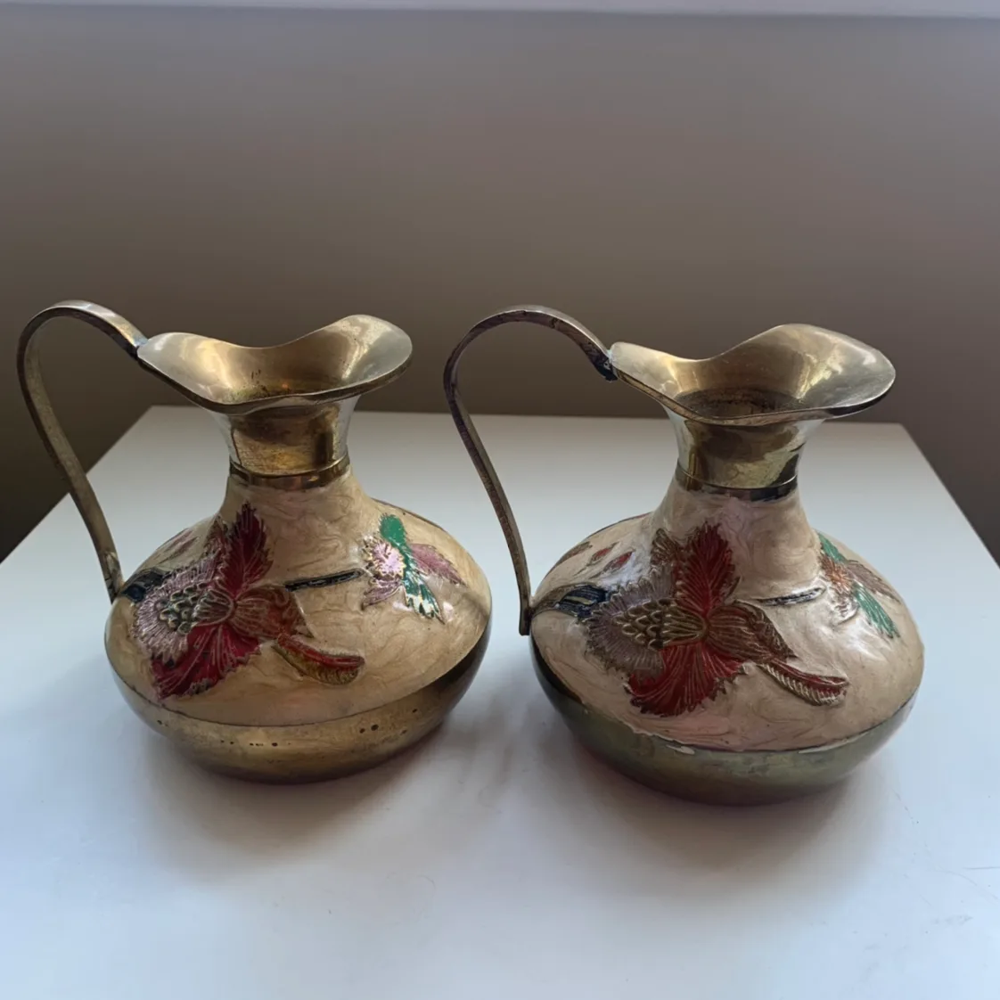 Vintage brass jug pitchers image indicator(3)