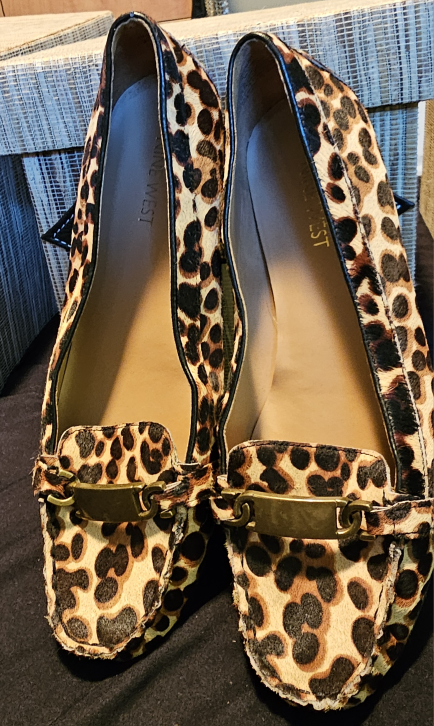 Nine West Leopard Print Loafers - Size 8