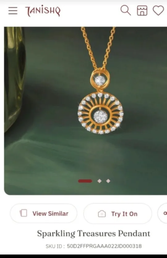 Tanishq Sparkling Treasures Pendant thumbnail