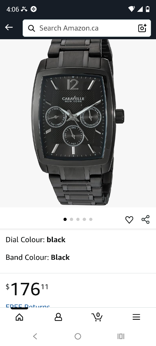 Caravelle New York Men's Black Watch - photo 2