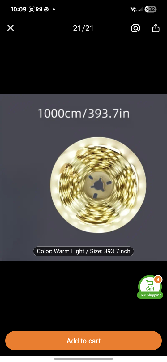 LED Strip Lights - 16.4 FT / 5M - Warm Light