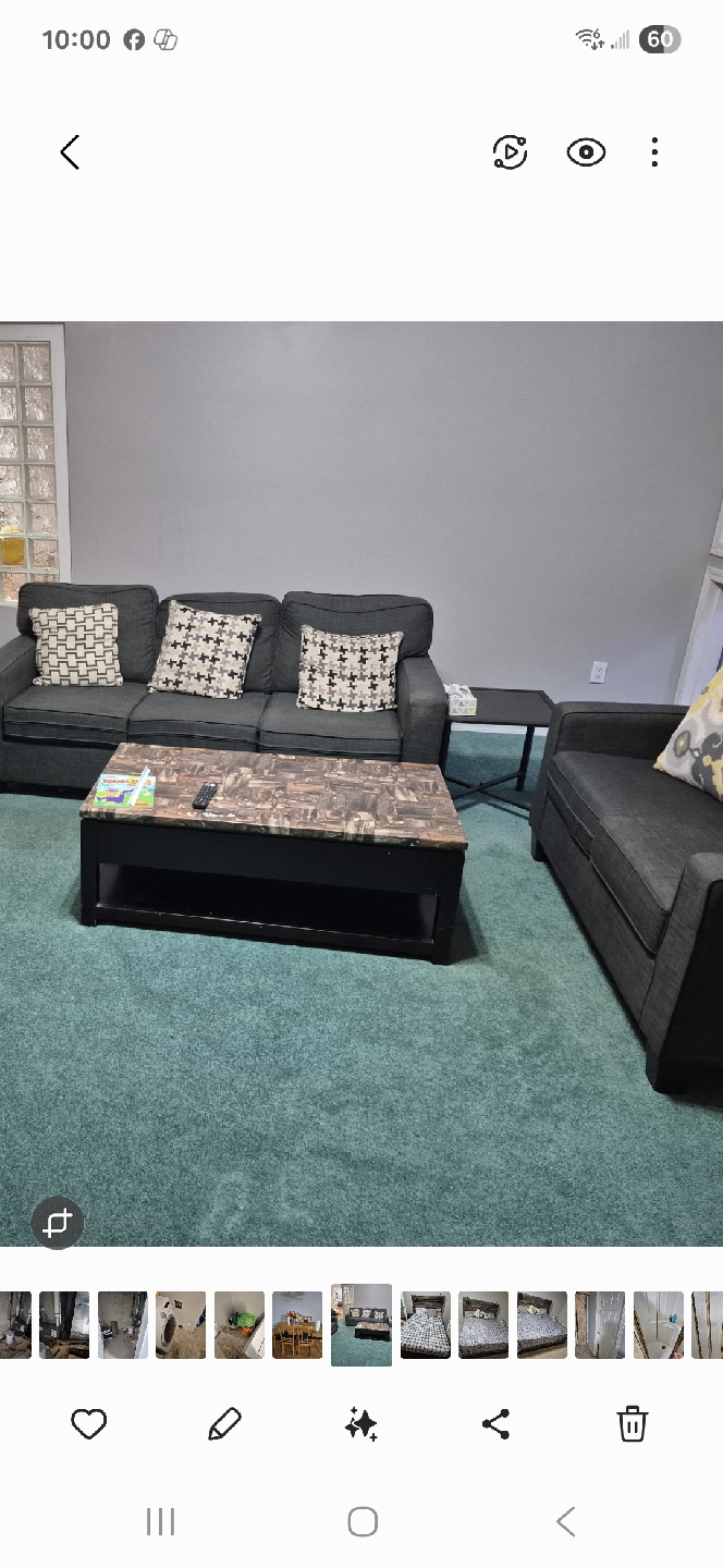 Sofa and Loveseat Set - Dark Grey
