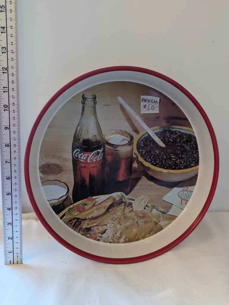 Coca Cola Mexican 1968 Serving Tray Tacos & Coke thumbnail